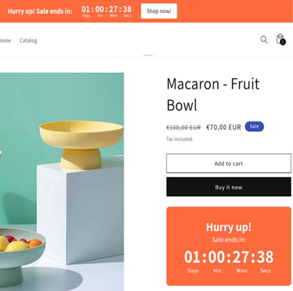 Sale Countdown Timer Bar for Squarespace