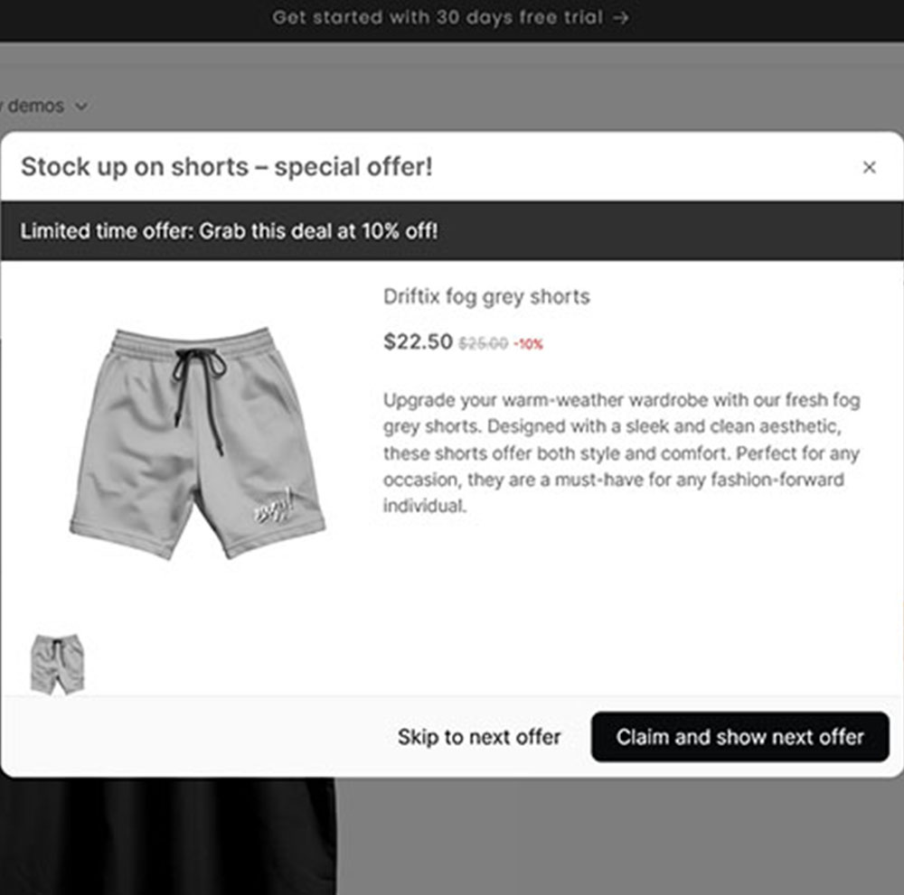 Upsell Popups for Squarespace