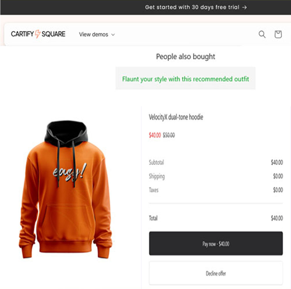 Post Purchase Upsells for squarespace